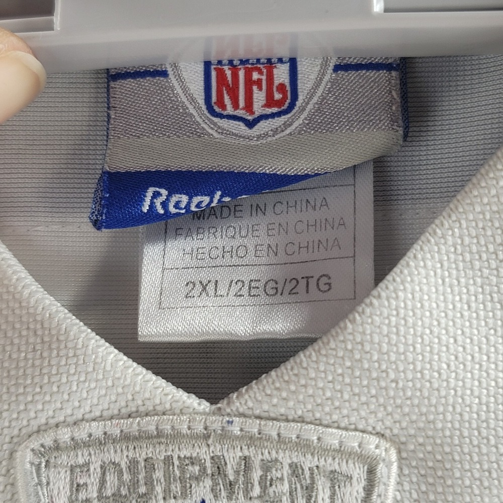 Vintage Reebok New York Jets Jersey White Green Mens 2XL Chad Pennington #10 NFL - Picture 6 of 13